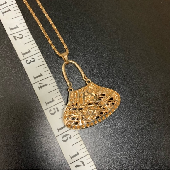 Betsey Johnson Gold Necklace with Red Pendant - Picture 5 of 5